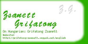 zsanett grifatong business card